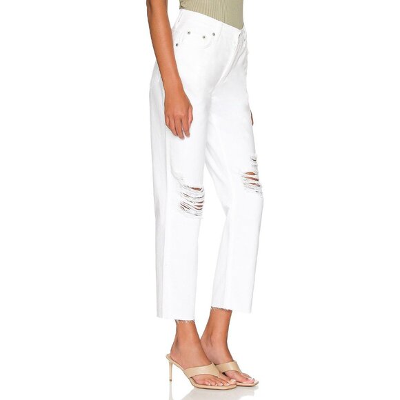 Rails Atwater Slouchy Straight Jean White Women Size 25 New With Tag - Picture 3 of 3